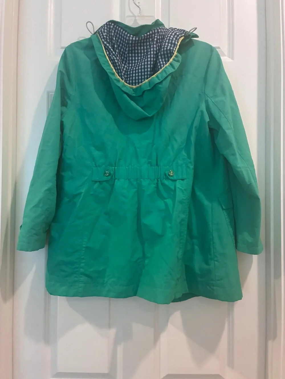 Charter‎ Club Teal Hooded Trench Coat